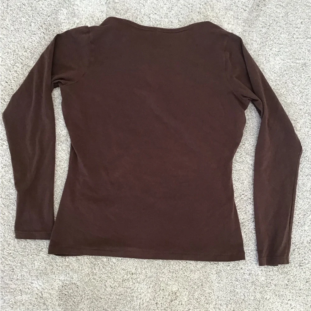 SKIMS Cotton Henley | Cocoa - Picture 6 of 10